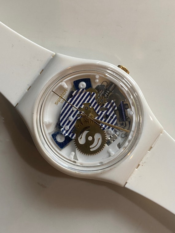 Swatch Watch Mariniere gw169 see through gears!