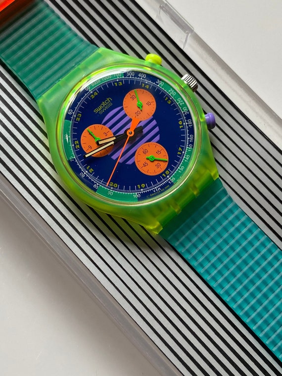 New Swatch Watch chronograph NEO WAVE vintage SCJ1