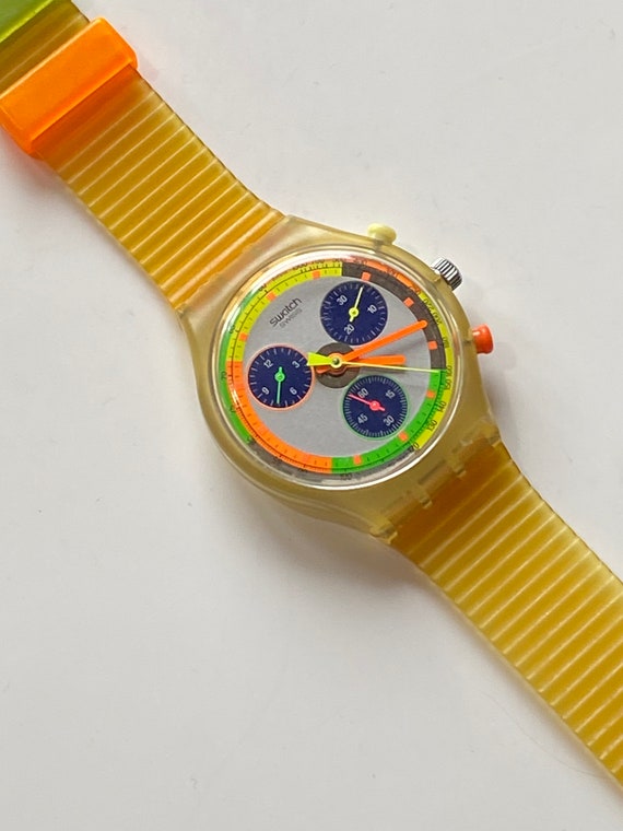 Vintage Swatch Chrono Jelly Stag SCK104 1993 in Box New Battery Extremely Rare Please Read Description Etsy Australia