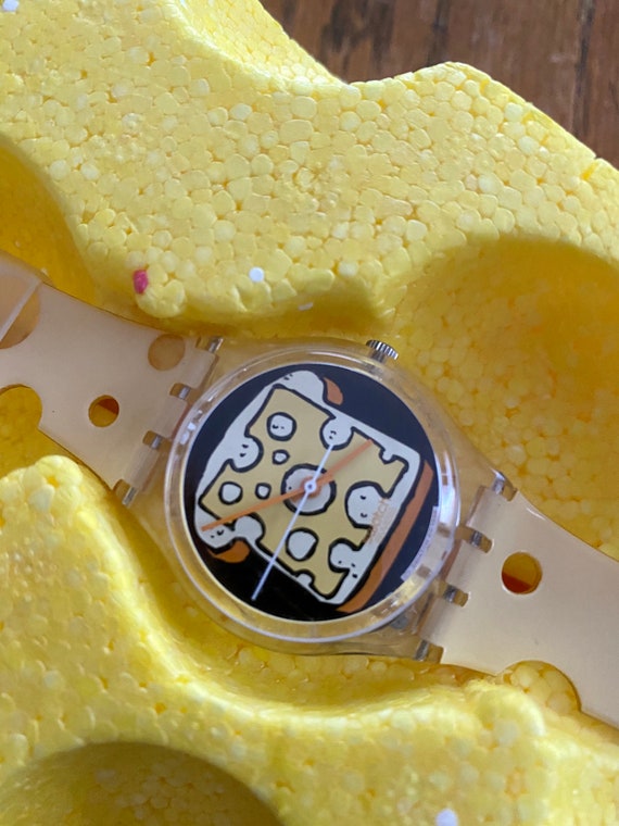 1999 Swatch watch cheesy toast special packaging V