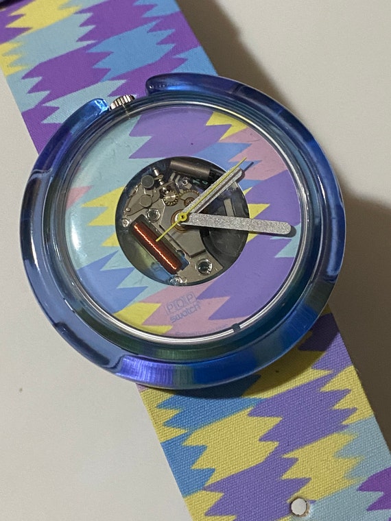 New 1991 vintage Pop Swatch AQUABA PWN102 running 