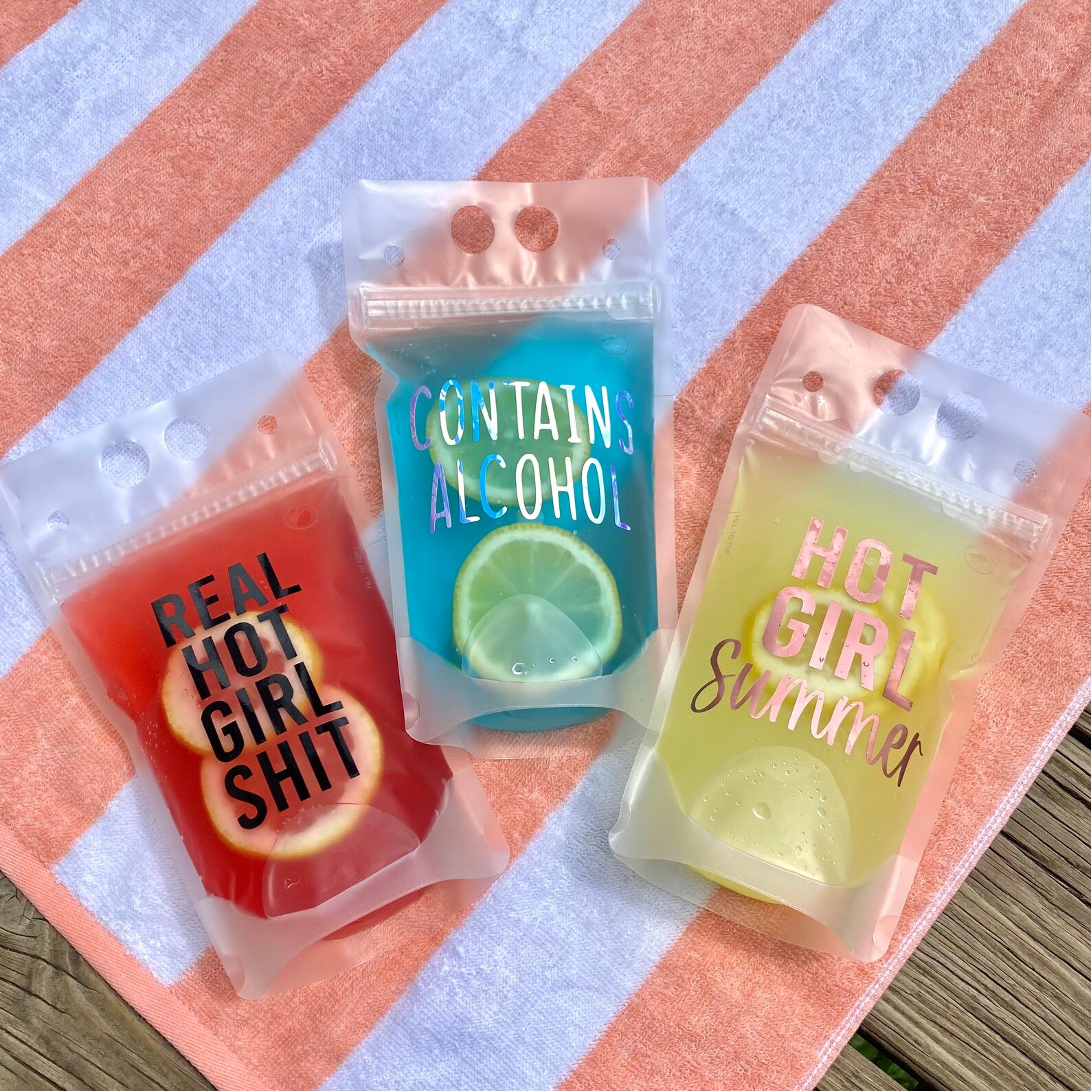 Adult Drink Pouches Booze Bags Summer 2021 - Etsy
