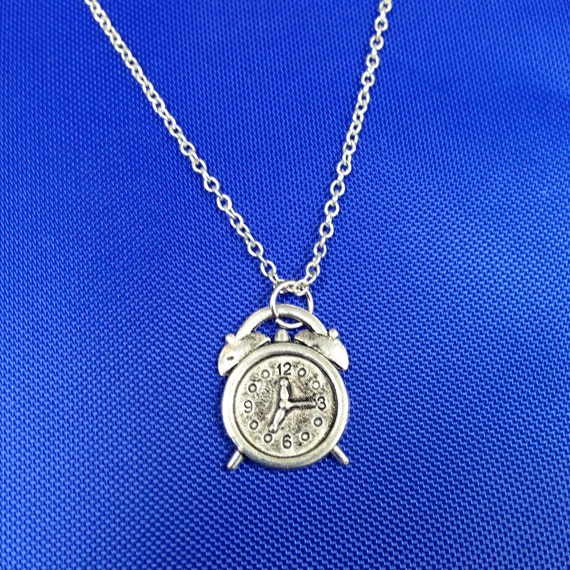 Items similar to Alarm Clock Pendant Necklace on Etsy