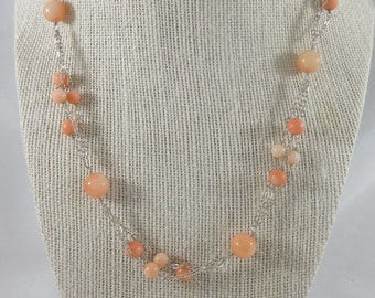 Collier à Multi rangs de perles, tons ambrés chauds