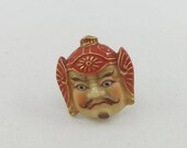 March Sale Vintage Japan Porcelain Bishamonten God of Dignity Pin