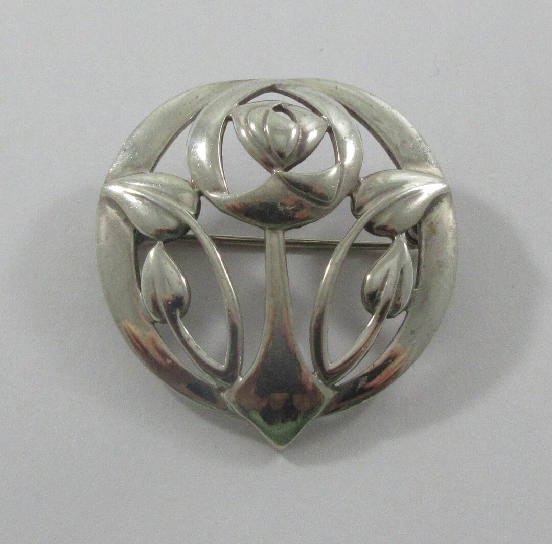 Kit Heath Mackintosh Sterling Silver Open Stylized Floral Brooch