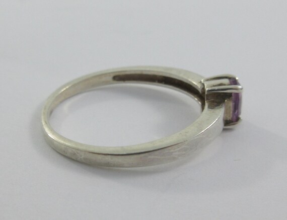 Sterling Silver Stackable Amethyst Ring - Size 9.… - image 6