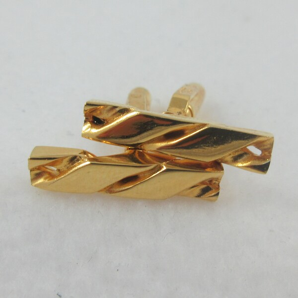 Christian Dior Gold Tone Chain Style Cuff Links in Box