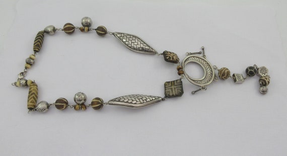 Artisan Made Sterling Silver Tribal Ethnic Beaded… - image 6