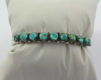 Southwestern Sterling Silver Turquoise Cuff Bracelet