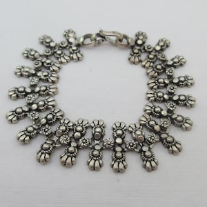 India Wide Sterling Silver Floral Bracelet- As it is