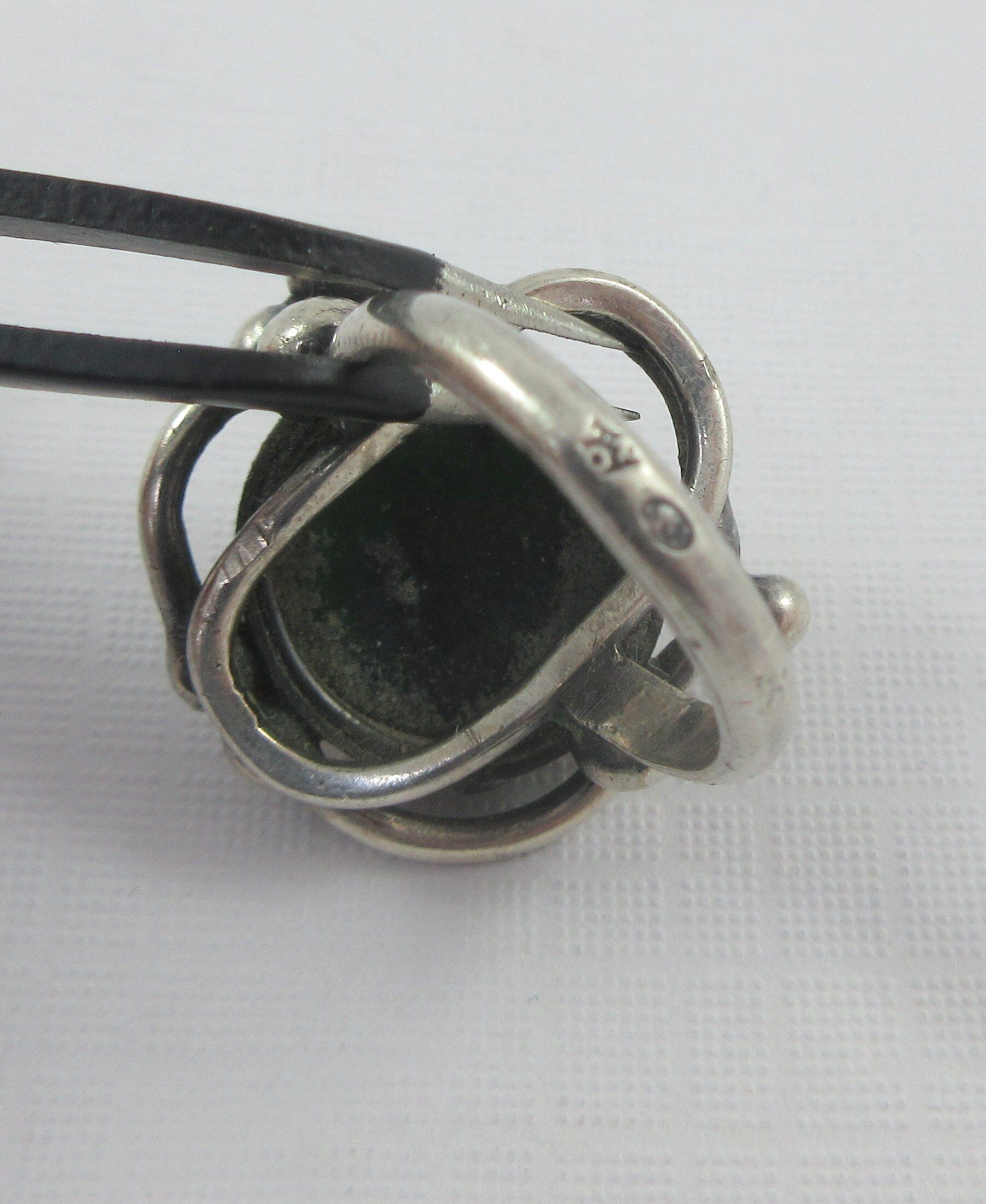 NASTOYS：Mid - Century RING (Silver925) Vintage 925 Midcentury Modernist Sterling Silver Ring Size 8