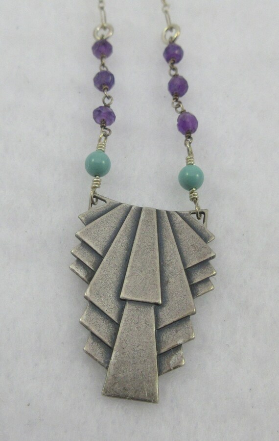 Sterling silver & pewter Gem