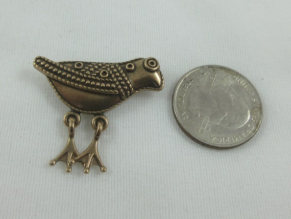 Kalevala Koru Bronze Brooch Bird of Hattula Finla… - image 2