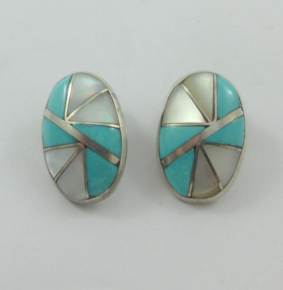 Native American KEK Sterling Silver Mother of Pearl  display picture 2