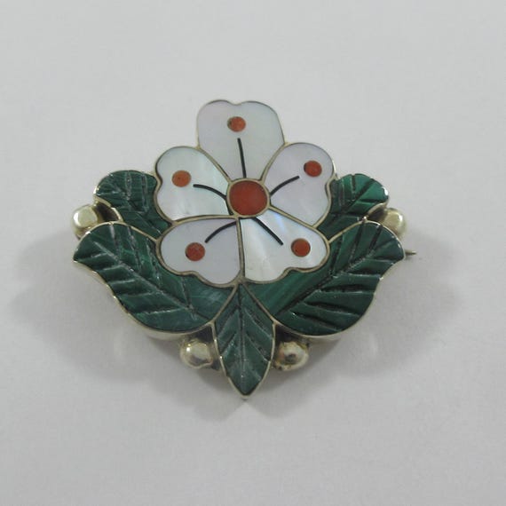 1960’s　green×black flower plastic　brooch ys31 Vintage 1960 S Green Black Flower Motif Plastic Brooch