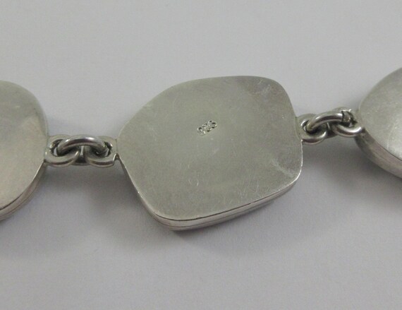 Sterling Silver Multi Stone Geometric Bracelet - image 10