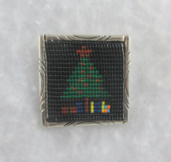Southwestern Sterling Silver Beaded Christmas Tre… - image 6