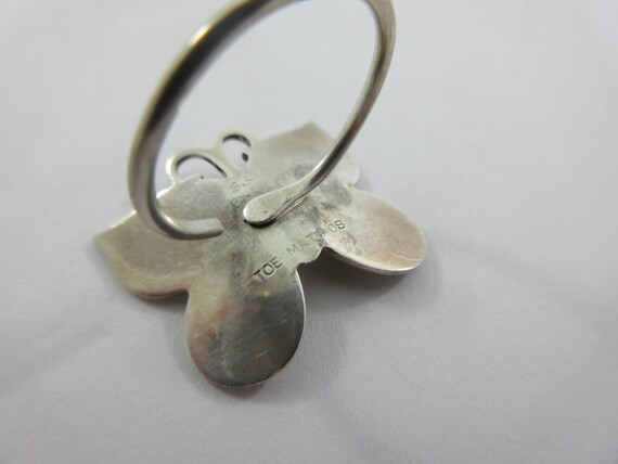 Adjustable Sterling Silver Enameled Butterfly Toe… - image 8