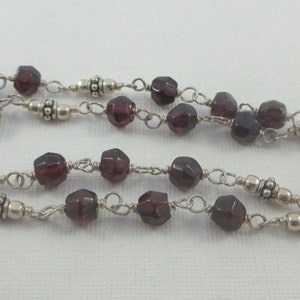 Silpada Sterling Silver Garnet Beads Necklace Choker