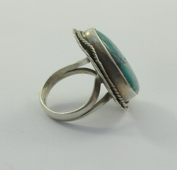 Sterling Silver Turquoise Ring - Size 6.25- As it… - image 5