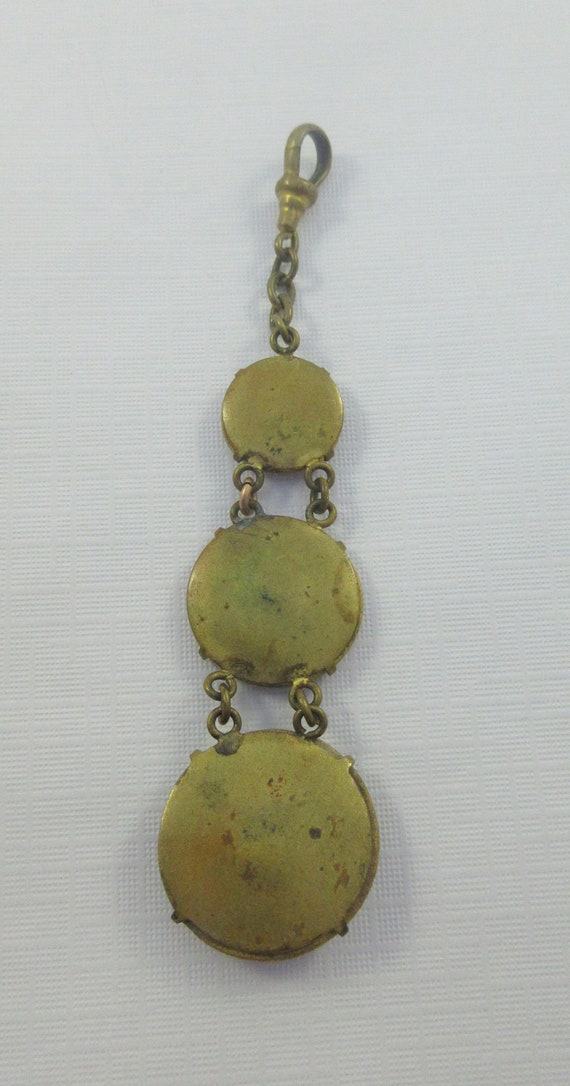 Victorian Hand Painted Porcelain Watch Fob or Cha… - image 7