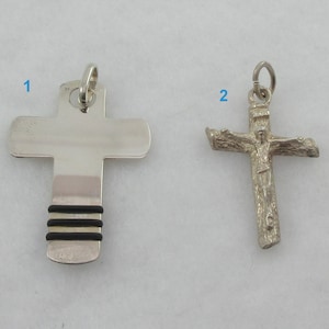 Pick your favorite ! Sterling Silver Italy and Asymmetrical Cross Pendants