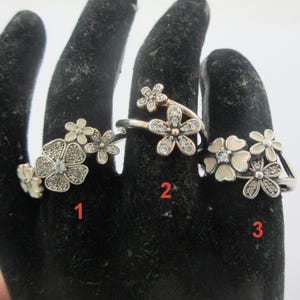 Pick your favorite ! Pandora Ale Sterling Silver Floral Cluster Ring- Size 7- 8.5- 9
