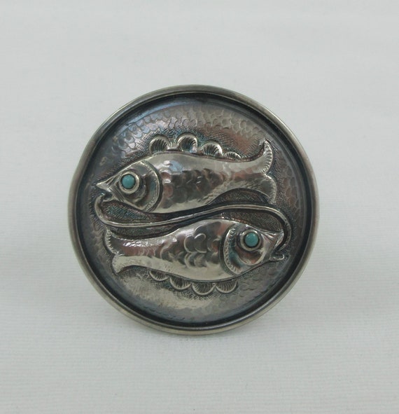 Modernist Jean Duvoisin 900 Silver Fish Pisces Sig