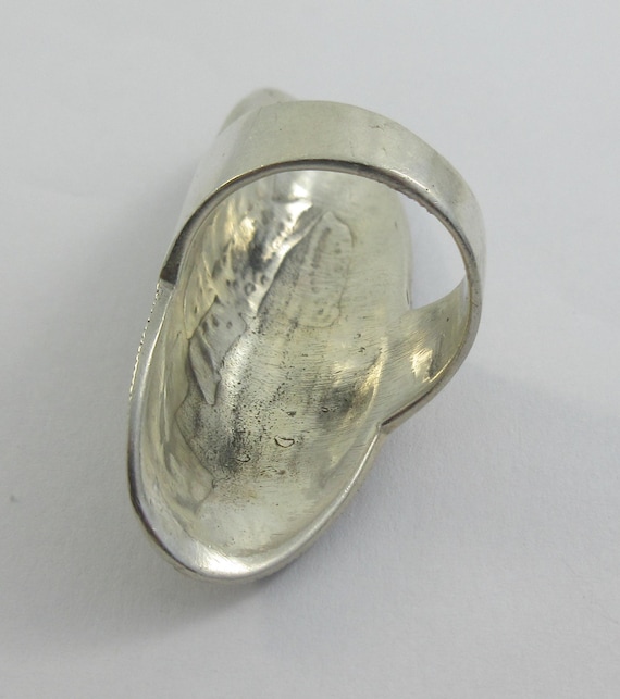 Statement Sterling Silver Marcasite Ring- Size 9 - image 9