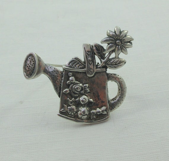 Mary Engelbreit Sterling Silver Floral Watering C… - image 1