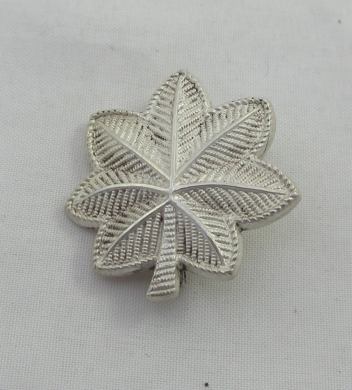 WW2 Sterling Silver Insignia Collar Pin Oak Leaf Brooch | Etsy
