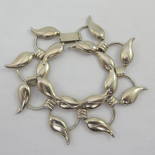 Goldberg -Kirschman Gold over Sterling Silver Stylized Leaf Bracelet