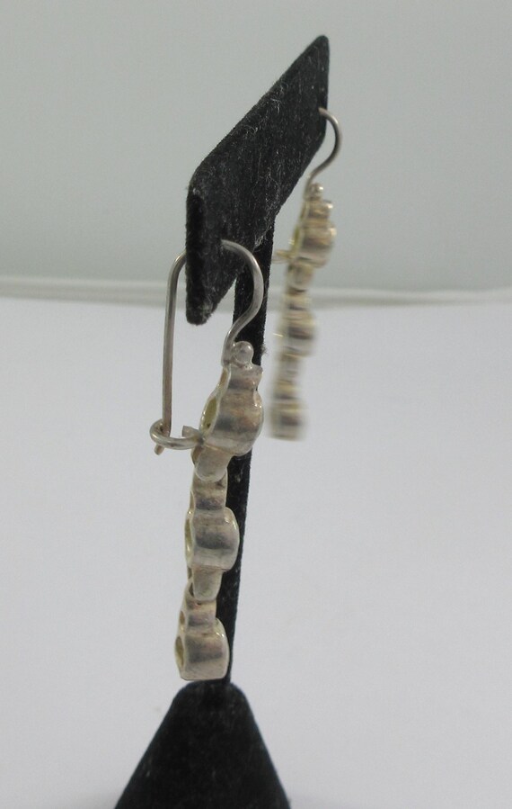 Sterling Silver Multi Peridot Dangle Earrings - image 6