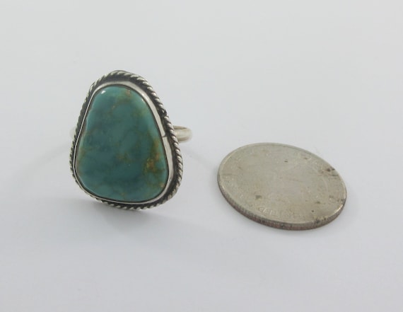 Sterling Silver Turquoise Ring - Size 10 - image 2