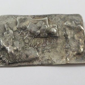 Silver Sterling Artisan Made Abstract Geometric Brooch