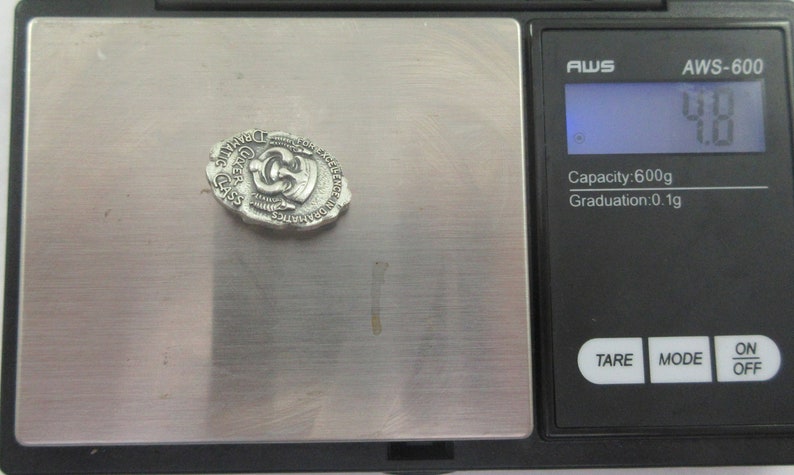 Sale Small Sterling Silver Culver Dramatic Class Excellence in Dramatics Brooch Pin