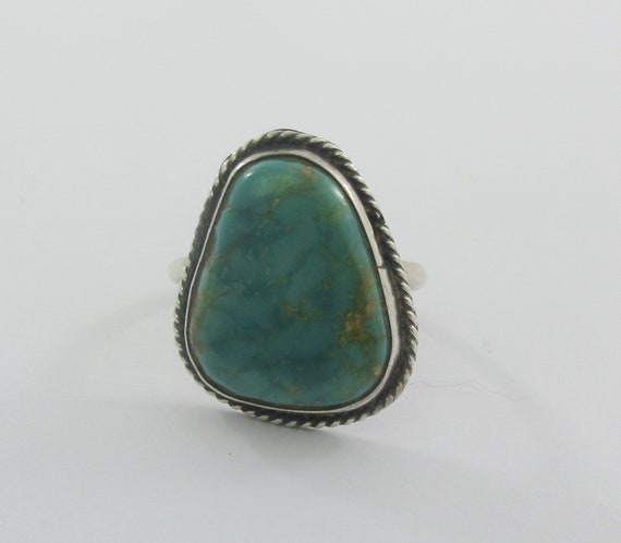 Sterling Silver Turquoise Ring - Size 10 - image 3