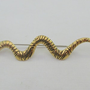 Laurel Burch Gold Tone Snake Brooch