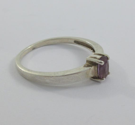 Sterling Silver Stackable Amethyst Ring - Size 9.… - image 5