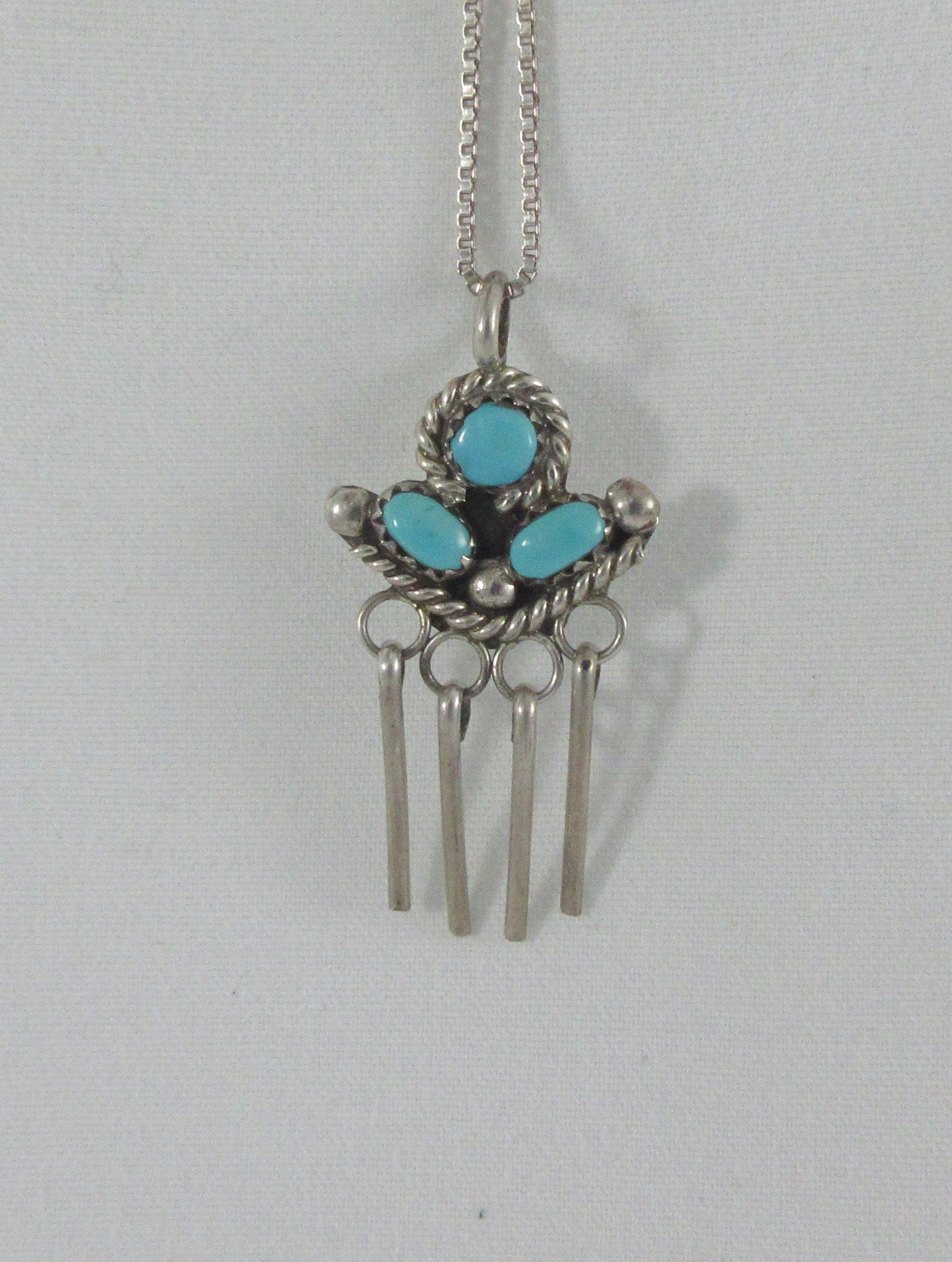 超希少!VTG NAVAJO 1960's STERLING SILVER PURPLE STONE CHARM