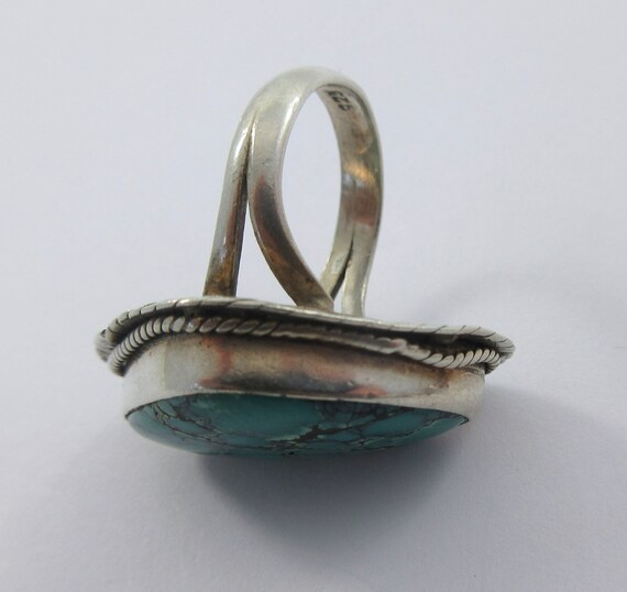 Sterling Silver Turquoise Ring - Size 6.25- As it… - image 4