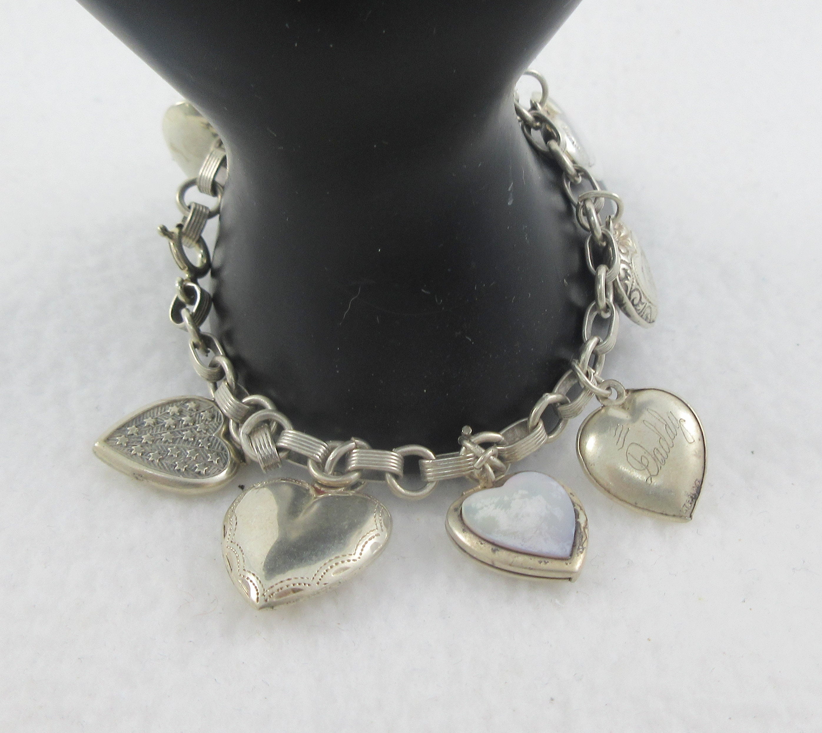 【希少】80sVintage Heart Onyx SilverBracelet il_fullxfull.5598966593_pqv8.jpg