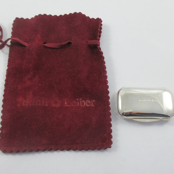 Judith Leiber Sterling Sterling Pill Box w. Bag