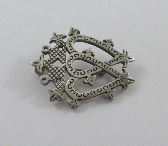 Scottish Sterling Silver Intricate Luckenbooth Cr… - image 4