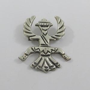 Spilla in argento sterling del sud-ovest a forma di uccello tuono saltante