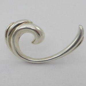 Modernist Bayanihan Sterling Silver Open Swirl Abstract Brooch