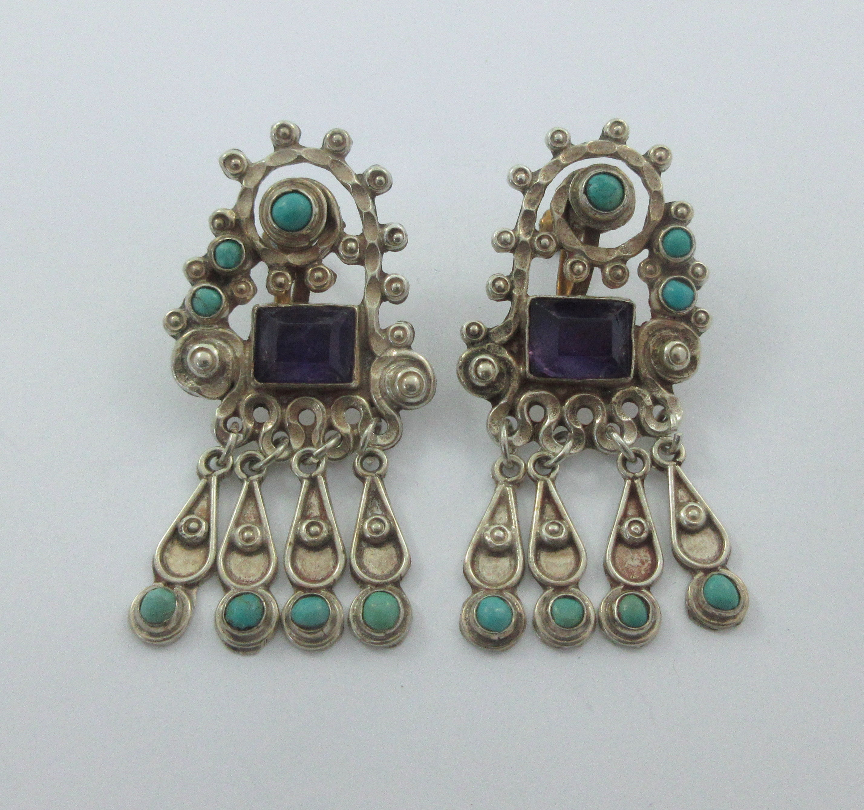 Magical Crystal Studs Mexican Turquoise Earrings – Nayla Jewelry