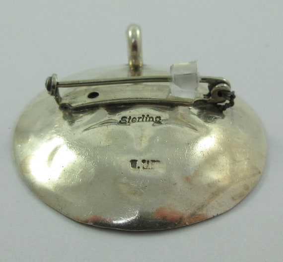 Sterling Silver and Copper Wedding Basket Brooch … - image 8