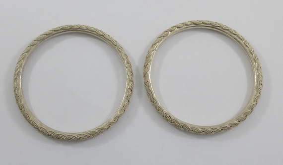 Sterling Silver Braided Bangle Bracelets - image 7